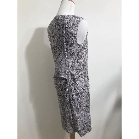 Max Mara MaxMara Asymmetrical Zip Animal Print Ruched Dress Spotted 40 Med - Picture 2 of 8